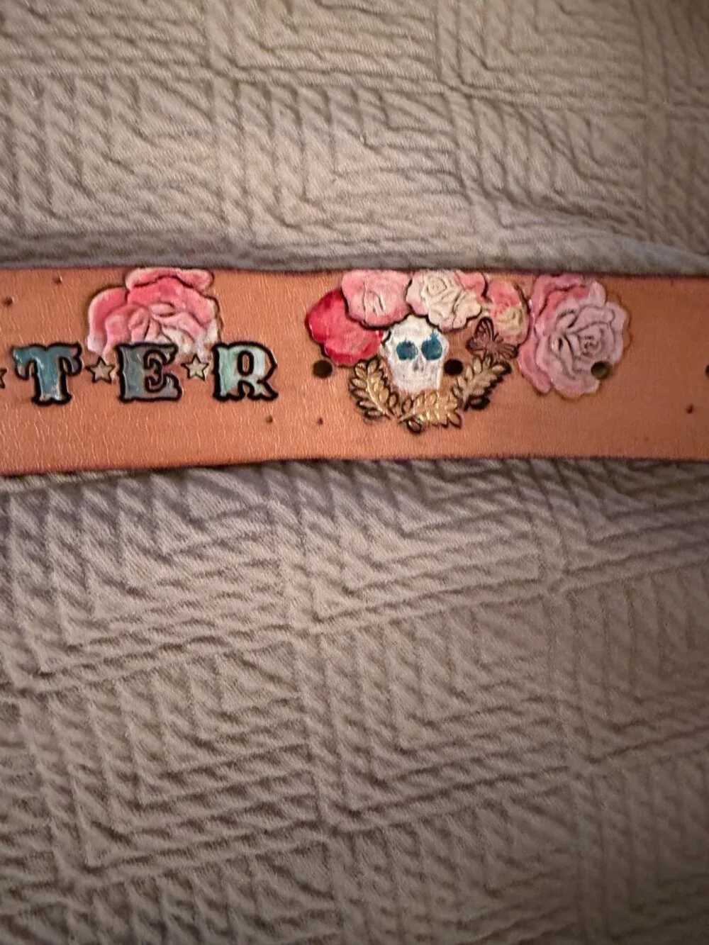 H&H Grateful Dead Handtooled Leather Belt 
